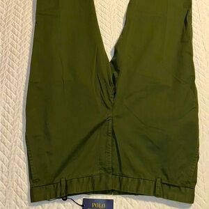 Polo by Ralph Lauren 38x34 Green Kahki pants with pleat/slim fit